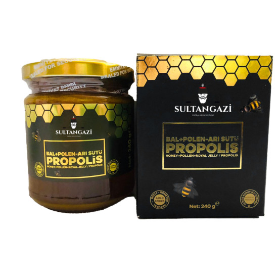 Arı Sütü + Bal + Polen + Propolis Macun